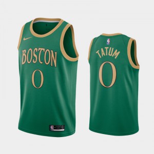 Mens Jayson Tatum #0 Boston Celtics City Kelly Green 2019-20 Jerseys 677215-266