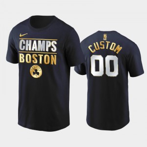 Men's #00 Custom 2020 Eastern Finals Champs Golden Limited 2020 Conference Finals Boston Celtics Black T-Shirt 843155-901