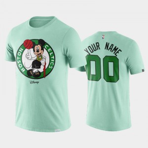 Men's #00 Green Custom Resuming Season Boston Celtics Disney X NBA Logo T-Shirts 985141-315
