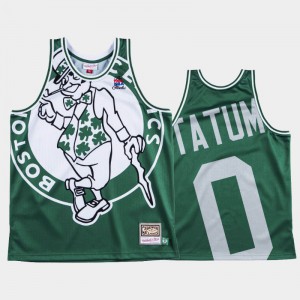 Mens Jayson Tatum #0 Green HWC Boston Celtics Big Face Jersey 362780-444