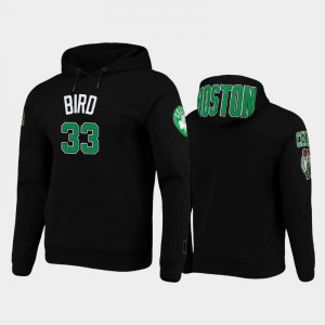Men's Larry Bird #33 Pullover Black Boston Celtics Pro Standard Hoodie 186326-637