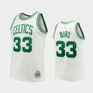 Men Larry Bird #33 1985-86 White Hardwood Classics Boston Celtics Jersey 632616-530