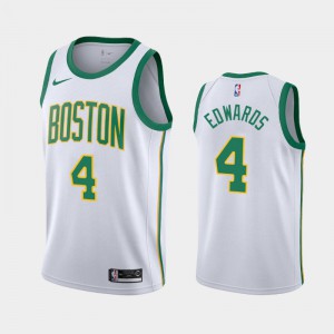 Men's Carsen Edwards #4 White Boston Celtics 2019 NBA Draft City Jersey 454850-964