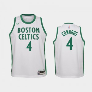 Youth Carsen Edwards #4 White 2020-21 City Boston Celtics Jerseys 944803-493