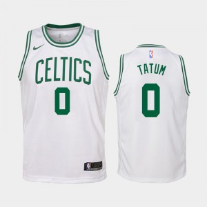 Youth Jayson Tatum #0 Boston Celtics Association 2018-19 White Jerseys 414514-831